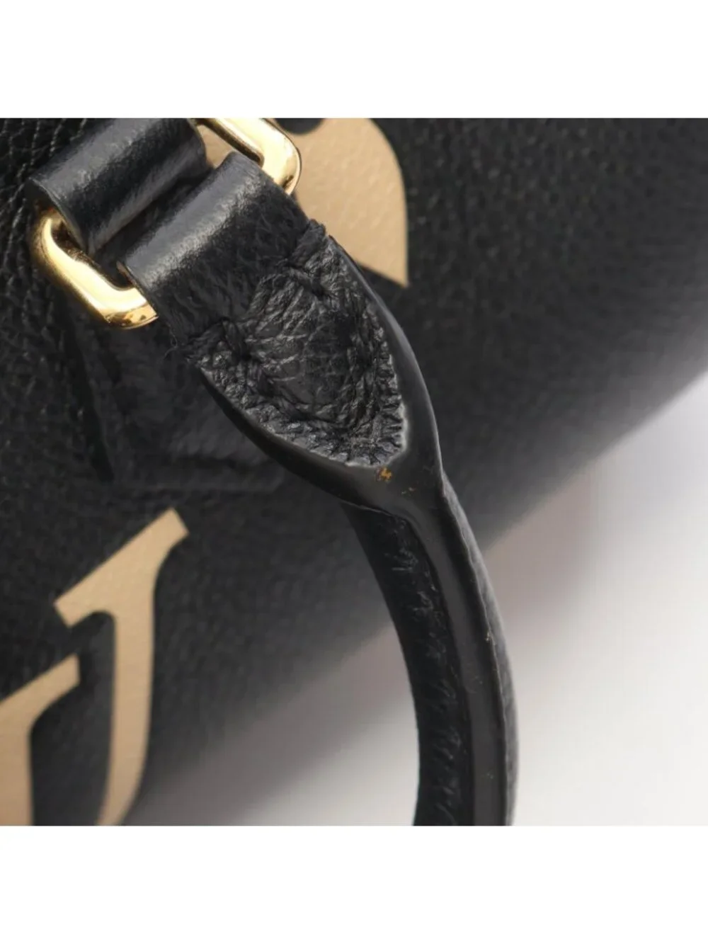 Louis Vuitton Handbag Papillon BB 2-Way Black Beige Leather